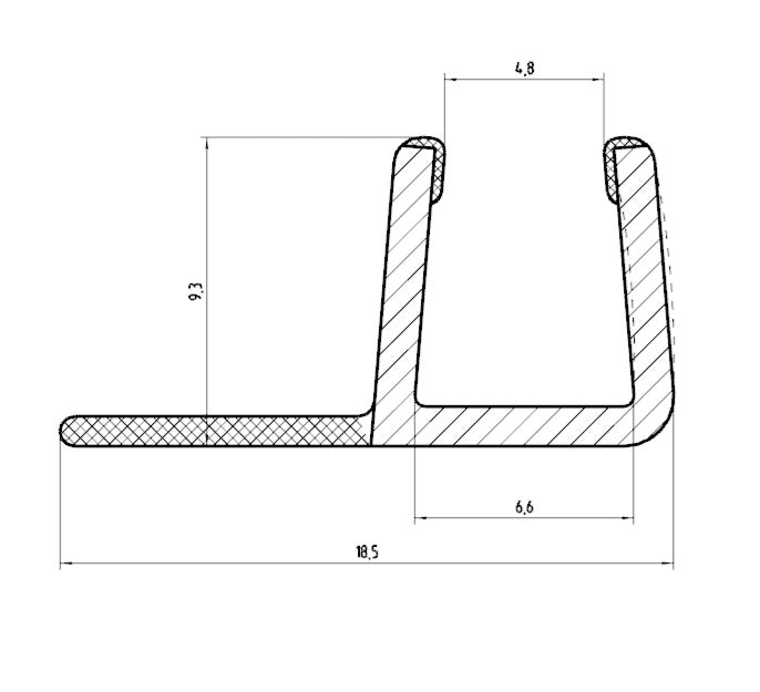 Dichtprofil für Türsegment