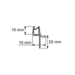 Drip deflector 2000mm for glass 6mm / 2 pieces 1000mm each