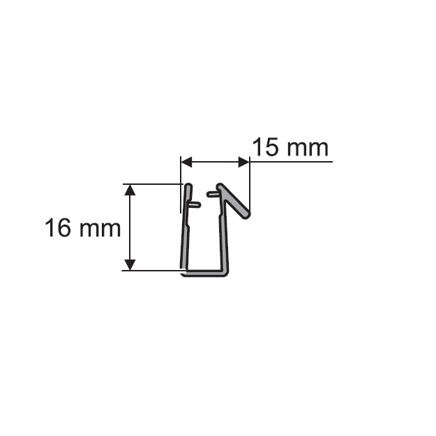 Ablaufleiste (8mm) - 2 Stück (1000mm)