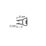 Magnetleiste Länge 2000mm für 6mm Glasstärke