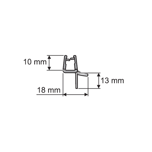 Ablaufprofil (8mm) - 2 Stück (1050mm)