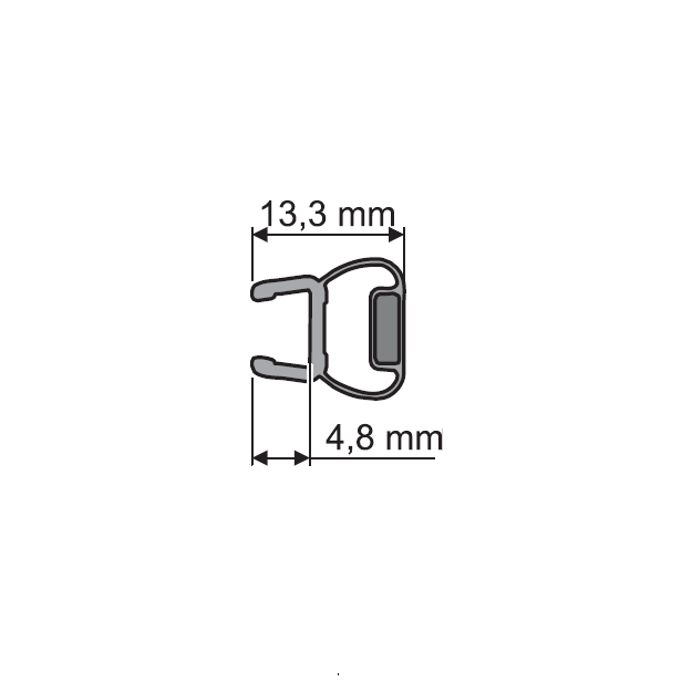 Magneetstrip 6mm 2025mm