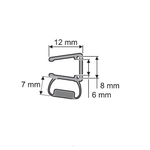 Magnetleiste Seitenwand für 6mm und 8mm Glas Länge 2025mm