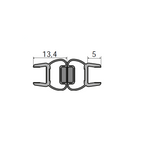 Magnetleiste 180° (8mm) - 2 Stück (2025mm) für Pendeltür, Tür  mit Nebenteil, 1/4 Kreis und 5-Eck 2-flügelig