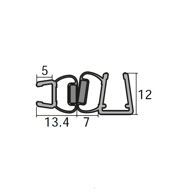 Magnetleiste 90° (6mm) - 2 Stück (2025mm) Ecklösung