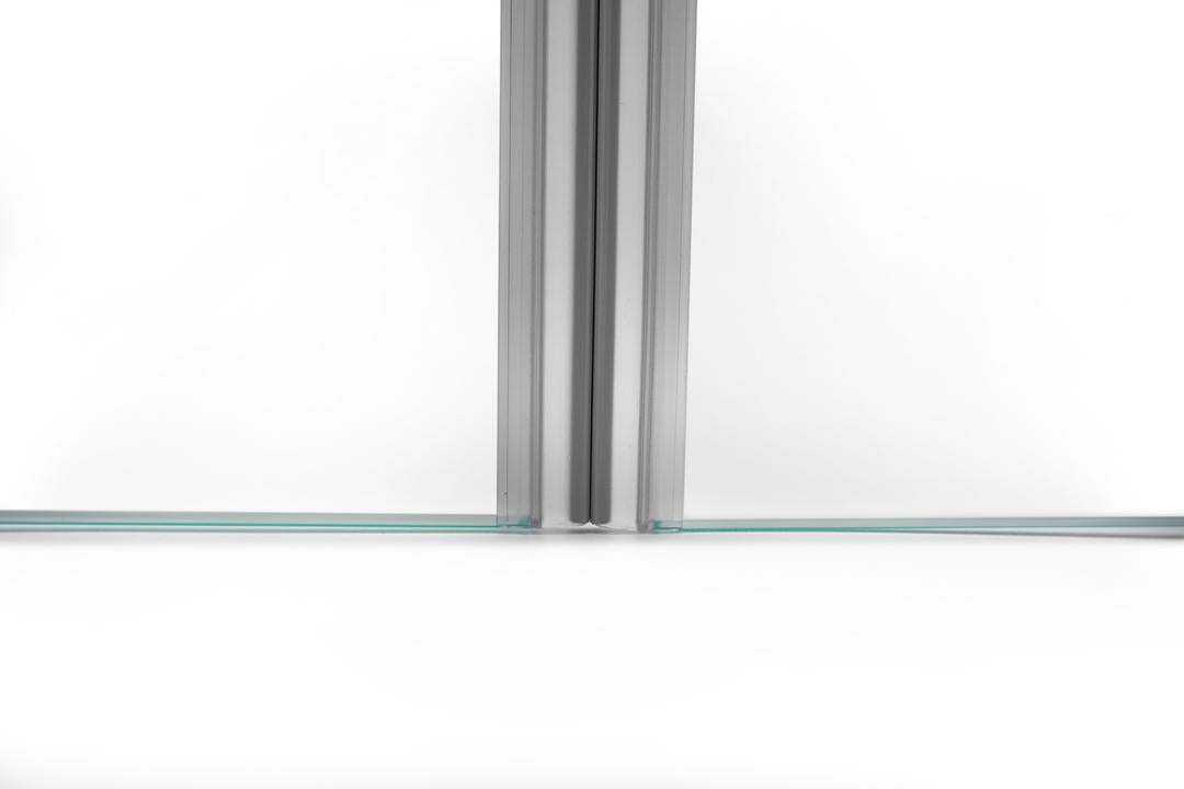 Magnetleiste 180° für 8mm Glas Lieferumfang: 2 Stück Für Pendeltür, Tür  mit Nebenteil, 1/4 Kreis und 5-Eck 2-flügelig