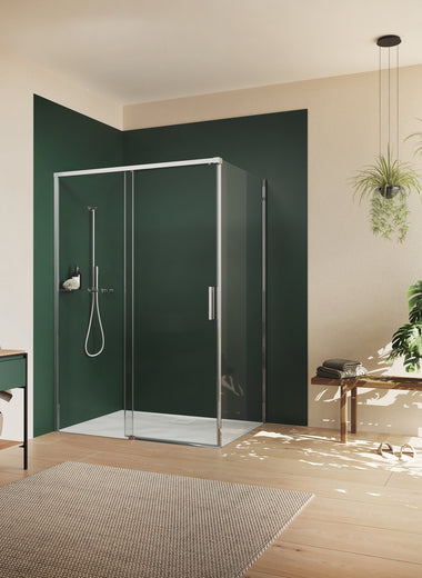 VITA PURE 4-ECK TG SW 900 X 2000 - silber hochglanz