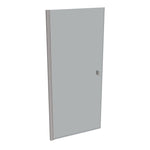 SOLVAPRO TG 4-ECK STN/STS LINKS 900 X 2000 - stainless steel optic (Silber)
