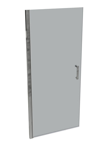 SOLVAPRO TG 4-ECK STN/STS LINKS 900 X 2000 - hochglanz silber