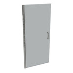 SOLVAPRO TG 4-ECK STN/STS LINKS 900 X 2000 - hochglanz silber