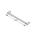 PORTE SERVIETTE 600MM (A COLLER, RECOUPABLE)